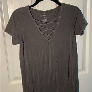 american eagle grey shirt